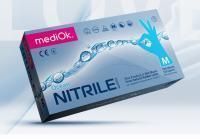 Перчатки смотровые нитриловые неопудренные NITRILE OPTIMA голубые M 50/1000