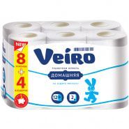 Туалетная бумага евро 2сл белая 12штх15м Домашняя VEIRO 1/6 Туалетная бумага евро 2сл белая 12штх15м Домашняя VEIRO 1/6