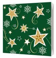 Салфетки (33х33) 3-сл Звезды на зеленом (20) 1/15 Салфетки (33х33) 3-сл Звезды на зеленом (20) 1/15
