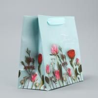 Пакет подарочный бумажный (22х22х11) крафт Нежные чувства 1/380