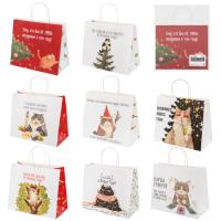 НГ Пакет подарочный крафтовый (28х24х14) Котики ЗОЛОТАЯ СКАЗКА 1/24/144