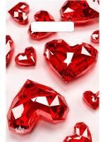 Пакет с вырубной ручкой (20х30)-30 Алые сердца Тико 100/3000