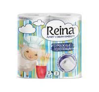 Полотенца бумажные бытовые рулон 2-сл (2х13м) Reina 1/12
