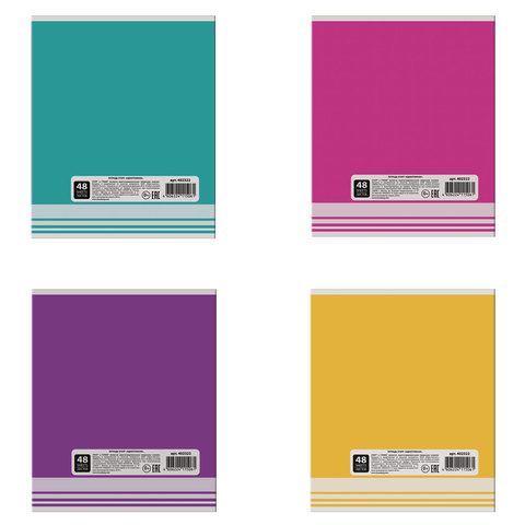 Тетрадь 48л А5  клетка офсет №2 обложка картон STAFF 1/80