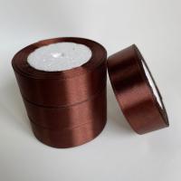 Лента атласная 25мм 25м шоколад 1/5