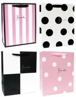 Пакет подарочный бумажный (18х23х10) Стильный праздник 1/12