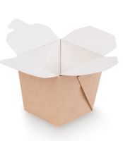 Контейнер бумажный для лапши WOK 500мл 75/55/93мм картон крафт ламин ECO NOODLE DoECО 20/480