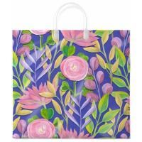 Пакет с пластмассовыми ручками (34х37)-80 Лепесток 10/100