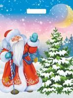 НГ Пакет с вырубной ручкой (38х45)-60 Привет от Мороза 50/500