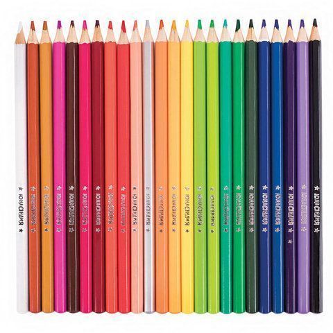 Карандаши цветные 24цв классические заточенные ЮНЛАНДИЯ МИР ЖИВОТНЫХ 1/6 (клиент)