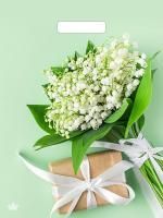 Пакет с вырубной ручкой (31х40)-60 Весенние ландыши ламинат Тико 50/500