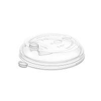 Крышка для бумажных стаканов d 90 мм с питейником флип-топ прозрачная глянец ВЗЛП 50/1000 
