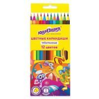 Карандаши цветные ЮНЛАНДИЯ Карнавал 12цв пластик