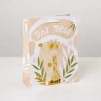 Пакет подарочный бумажный (18х23х8) ламинир Поздравляю тебя 1/1