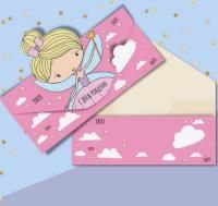 Конверт для денег 17,5х12,5см Феечка формовой 5/5