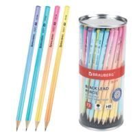 Карандаш ч/гр НВ корпус ассорти BRAUBERG SOFT PASTEL 1/72