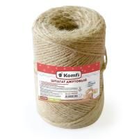 Шпагат джутовый 1200текс 100м бурый  цилиндр Komfi 1/60 Шпагат джутовый 1200текс 100м бурый  цилиндр Komfi 1/60