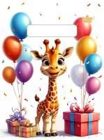 Пакет с вырубной ручкой (19х25)-30 Жирафик 100/3000