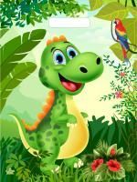 Пакет с вырубной ручкой (31х40)-60 Динозаврик ламинат Тико 50/500 Пакет с вырубной ручкой (31х40)-60 Динозаврик ламинат Тико 50/500