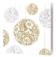 НГ Салфетки (33х33) 3-сл Новогодние шары золото+серебро (20) 1/15  НГ Салфетки (33х33) 3-сл Новогодние шары золото+серебро (20) 1/15