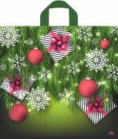 НГ Пакет с петлевой ручкой (42х44)-70 Подарки в елках ТИКО 50/300