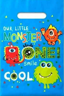 Пакет с вырубной ручкой (20х30)-30 Монстры Интерпак 100/2000  Пакет с вырубной ручкой (20х30)-30 Монстры Интерпак 100/2000