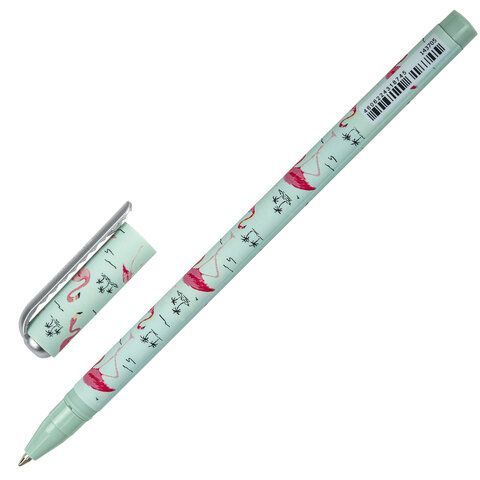 Ручка шариковая синяя узел 0,6мм линия 0,3мм BRAUBERG Flamingo 1/36