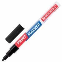 Маркер-краска лаковый черный 2мм нитро-основа алюм корпус BRAUBERG EXTRA 1/12/864