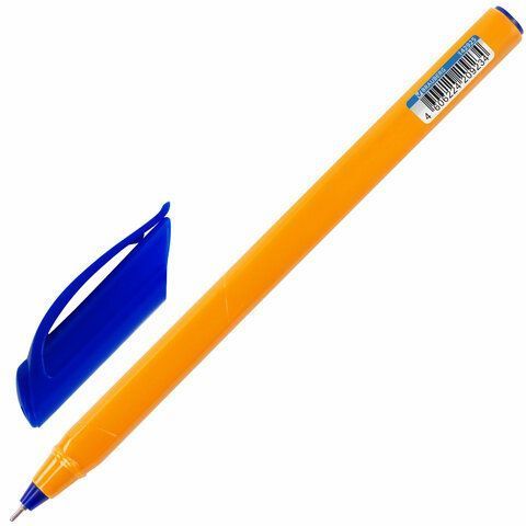 Ручка шариковая масляная синяя 0,7мм трехгранная BRAUBERG Extra Glide Orange 1/12/1200 (клиент)