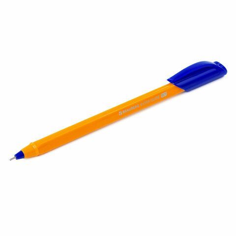 Ручка шариковая масляная синяя 0,7мм трехгранная BRAUBERG Extra Glide Orange 1/12/1200 (клиент)