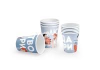 Стакан бумажный для горячего 250мл d-80 Весна синий 50/1000