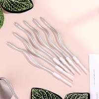 Свечи для торта С Днём Рождения 6 шт коктейльные серебро 11см 1/100