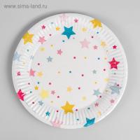 Тарелка картон с рисунком d-180 Звёзды 10/10 Тарелка картон с рисунком d-180 Звёзды 10/10