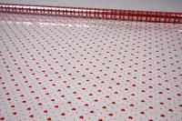 Ролик 70см х8м пленка полипропилен с рисунком Мелкие сердца, красный 1/10 