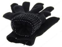 Перчатки спец двойные утепленные ПВХ точка черные ЗИМА 5/100