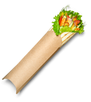 Коробка для роллов 200х70х55мм 750мл крафт OSQ PILLOW L 50/450