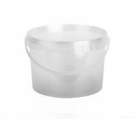 Ведро пищевое прозрачное 0,8л с крышкой 100/100 Ведро пищевое прозрачное 0,8л с крышкой 100/100