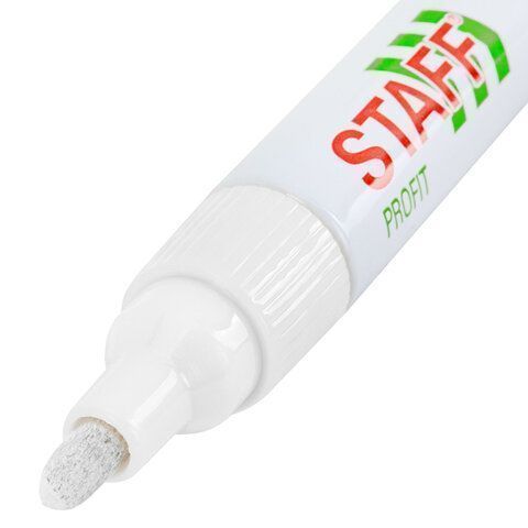 Маркер-краска лаковый белый 2-4мм нитро-основа STAFF PROFIT 1/12