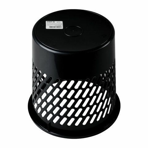 Корзина для бумаг 11л сетчатая черная STAFF Basic 1/20