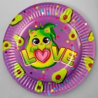 Тарелка картон с рисунком d-180 Авокадо 10/10 Тарелка картон с рисунком d-180 Авокадо 10/10