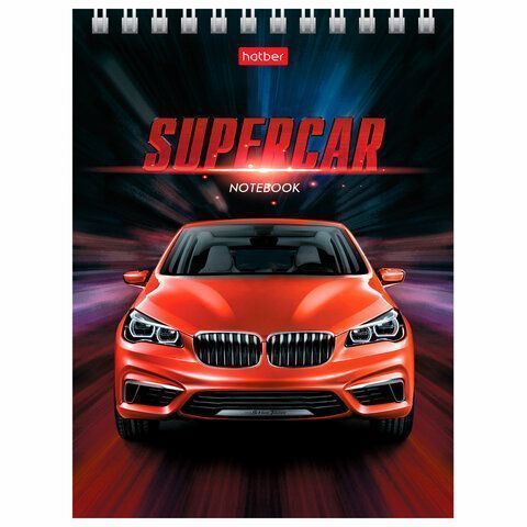 Блокнот 40л А6 110х145мм гребень HATBER Машины 1/6/96