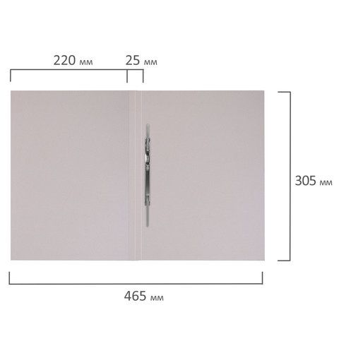 Скоросшиватель картон белый BRAUBERG плотность 280 г/м2, до 200 листов 1/200