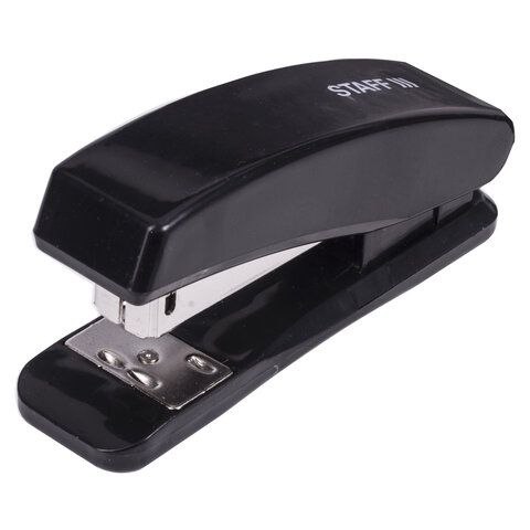 Степлер №24/6 26/6 до 20л черный STAFF Basic 1/12