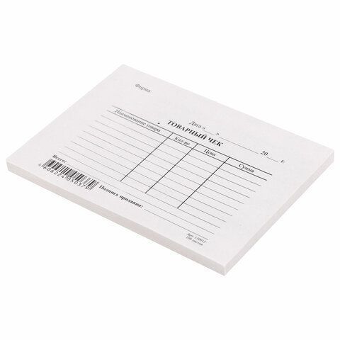 Бланк Товарный чек (100) 1/40