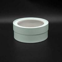 Коробка шайба с прозр. крышкой 16х6,5см нефритовый нежный матовый