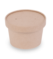 Контейнер бумажный супница 300мл d-100 крафт OSQ ROUND BOWL (крышка 460922, 469484) 30/600