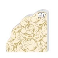 Салфетки 3-сл d 32 см  Rondo Очарование на кремовом (12) 1/15 Салфетки 3-сл d 32 см  Rondo Очарование на кремовом (12) 1/15