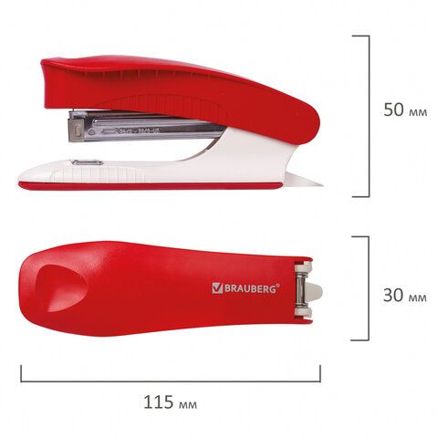 Степлер №24/6 до 30л ассорти BRAUBERG METROPOLIS 1/10