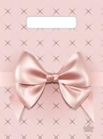 Пакет с вырубной ручкой (19х25)-30 Персиковый бант 100/3000 Пакет с вырубной ручкой (19х25)-30 Персиковый бант 100/3000