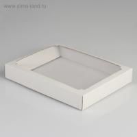 Коробка с окном 260х210х40мм микрогофрокартон белая  5/250